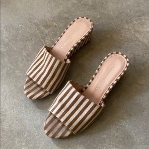 Loeffler Randall Tilly Striped Wedge Sandals
